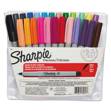 Sharpie® Ultra Fine Tip Permanent Marker, Extra-fine Needle Tip, Assorted Limited Edition Color Burst And Classic Colors, 24-pack freeshipping - TVN Wholesale